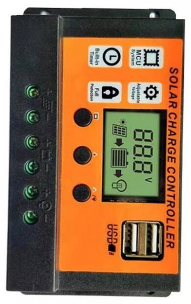 PDTO 12/24V 100A MPPT ovladač solárního panelu Regulátor baterie Duální USB automatické ostření