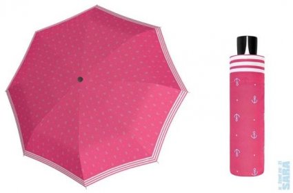 Dámský skládací deštník Fiber Mini Sailor 726465SL03-02 růžový poslední kus, Doppler