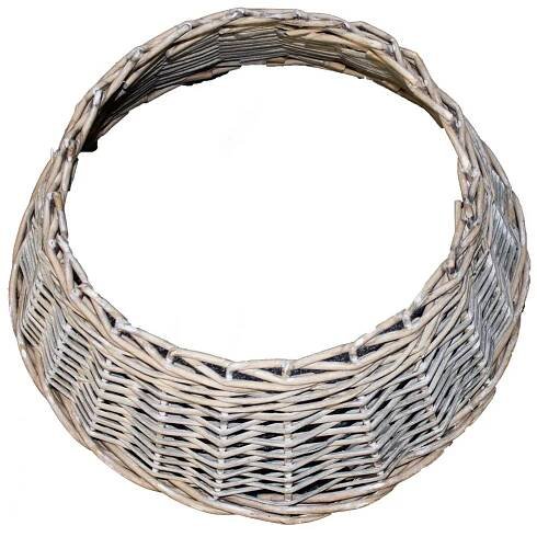 Proutěný obal na vánoční stromek šedý 60 × 26 × 42 cm