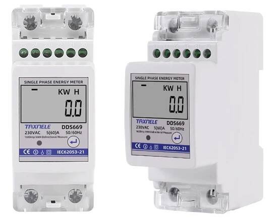 DDS669 Jednofázový měřič energie SDM230-Modbus na DIN lištu