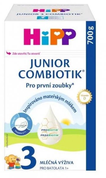 HiPP Batolecí mléko 3 Junior Combiotik® pro děti od jednoho roku 700 g