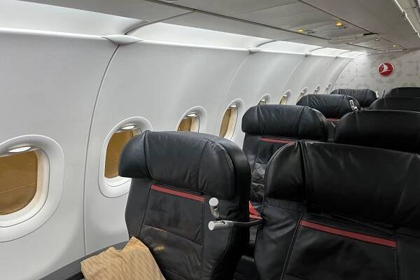 Turkish Airlines Business Class in der Airbus A321 nach Istanbul 19