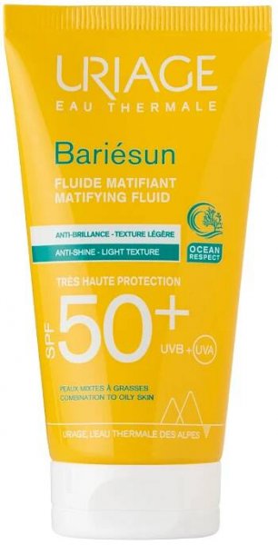 Uriage - Bariésun - SPF50+ Fluid Mat - Matující a hydratační fluid na obličej - 50 ml