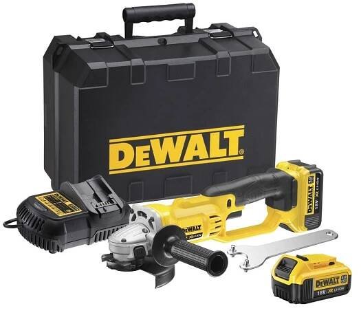 DCG412M2 DeWALT Aku úhlová bruska 125 mm XR 18 V Li-Ion 2x 4,0 Ah