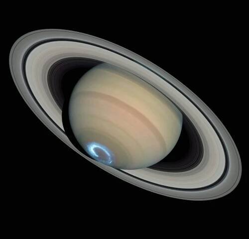 the planet saturn as seen from space