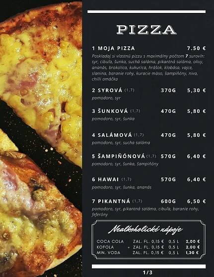 Jedálny lístok | Motorest Hrušovany