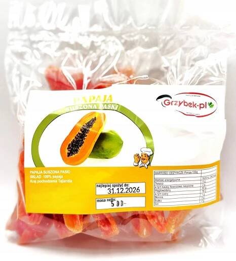 SUŠENÁ KRÁJENÁ PAPÁJA 500 g z Thajska, PŘÍRODNÍ, BEZ CUKRU EAN (GTIN) 5900009100662