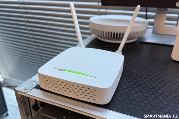 Připojení k síti probíhá přes modem značky Gemtek