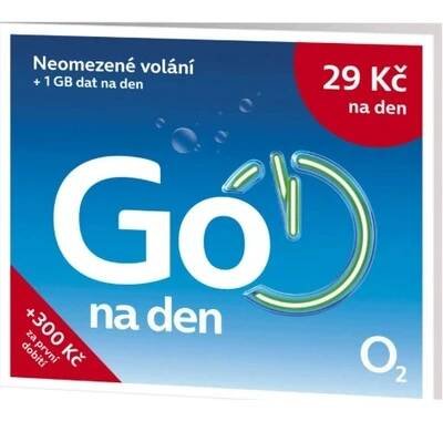 O2 Předplacená karta Go na den - kredit 50Kč od 49 Kč - Heureka.cz