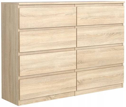Komoda 8 Zásuvka 120cm Dub Sonoma Meble Masztalerz Do Obývacího pokoje