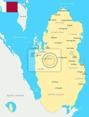 Mapa kataru - podrobné vektorové ilustrace