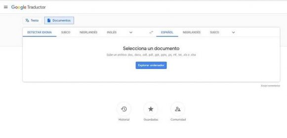 Google translate documentos