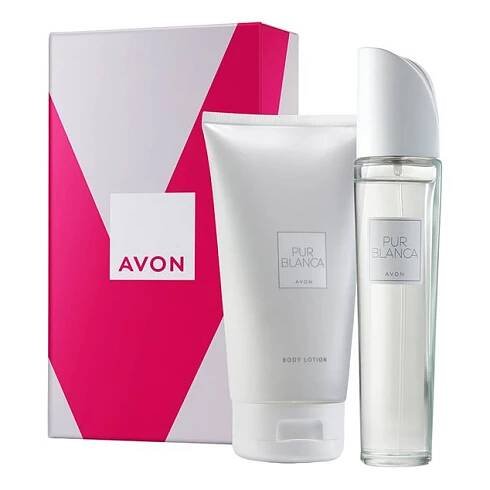 AVON Pur Blanca dárková sada Toaletní voda Tělový balzám v krabičce