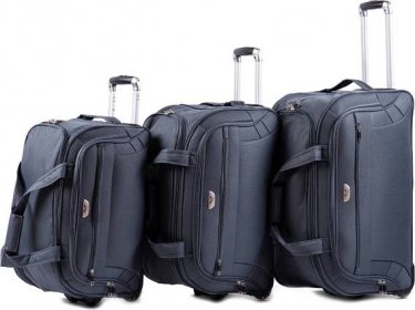 Moderní cestovní tašky CAPACITY - set S+M+L - �šedé