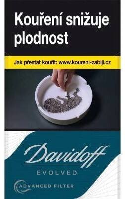 Kartonové balení tvrdá krabička cigarety s filtrem Davidoff Evolved Blue R 151 Kč 10x20 ks