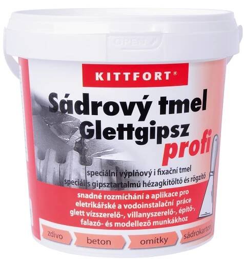 KITTFORT Tmel sadrový biely; 1 kg