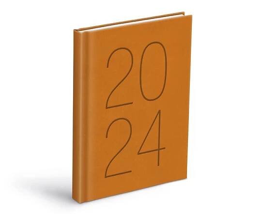 Diář 2024 D801 PU denní mustard