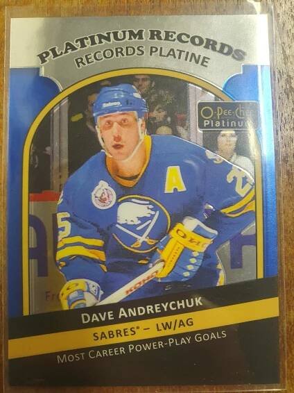 Buffalo Sabres DAVE ANDREYCHUK opc PLATINUM RECORDS - Hokejové karty