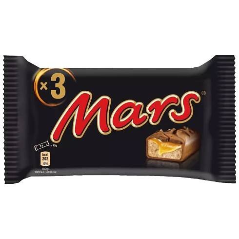 Mars tyčinka 3pack 135g | Kancelářské potřeby, potraviny, drogerie, občerstvení, nápoje, prostředky na úklid