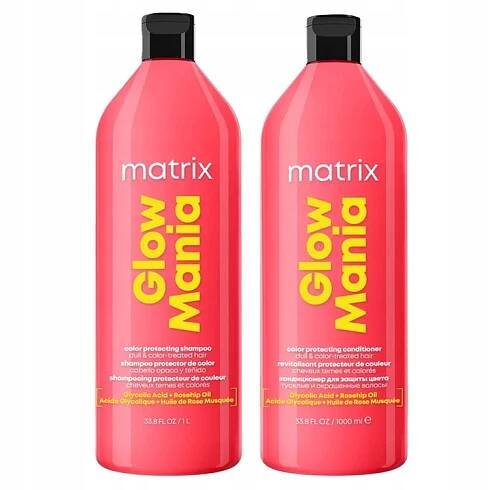 Matrix Glow Mania lešticí sada na vlasy šampon 1 l kondicionér 1 l