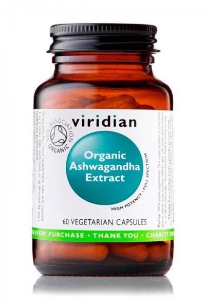 viridian Organic Ashwagandha extract 60 cps.