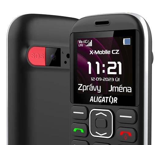 Mobilní telefon Aligator A720 4G Senior (A720B) černý | DATART