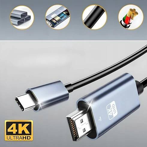 Kabel USB C na HDMI 2.0 2M KABEL ADAPTÉR UHD 4K 60Hz MHL 2M EAN (GTIN) 5903684263738