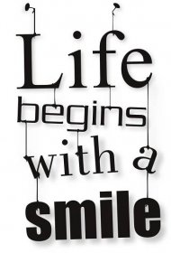 Ilustrace Life begins with a smile