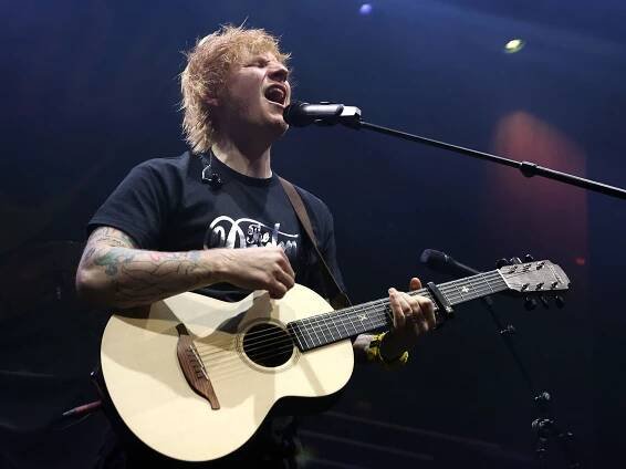 Ed Sheeran performing live