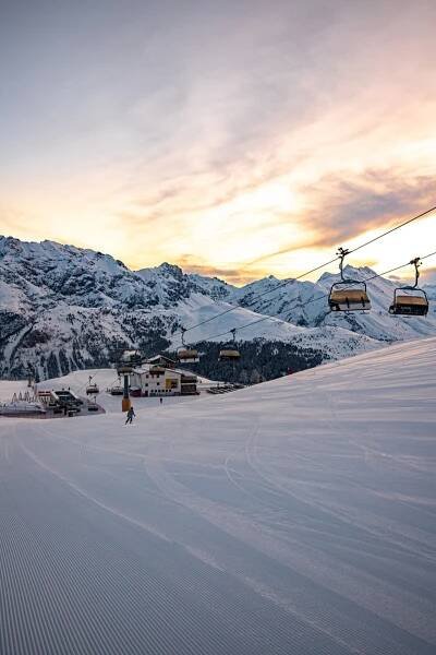 Zažijte nezapomenutelný východ slunce na svazích Livigna