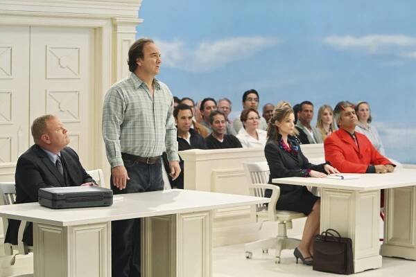 Svět podle Jima - Nebesa proti pek - Z filmu - Larry Joe Campbell, Jim Belushi, Kimberly Williams-Paisley, Erik Estrada