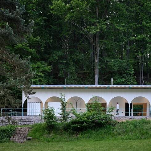 Mjölk Architekti and Marie Vondráková rebuild fire-ravaged Forest Pool in Liberec