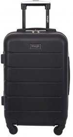 Wrangler 20" Hard-Side Rolling Carry-on Luggage w/ Cup Holder, Black - Walmart.com