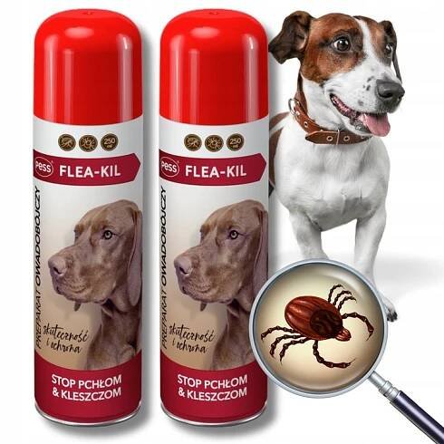 SPREJ NA BLECHY A KLÍŠŤATA PRO PSA ČERVY A INSEKTICIDNÍ HMYZ 250 ml x 2