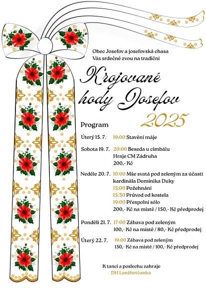 Tradiční krojované hody Josefov 2025 | Josefov