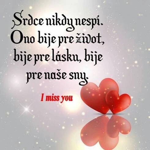 two hearts are placed next to each other with the words i miss you on it