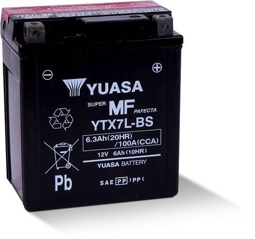Motobaterie YUASA YTX7L-BS, 12V,  6Ah