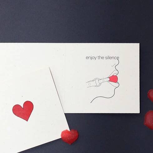 Postcard “Enjoy the silence”