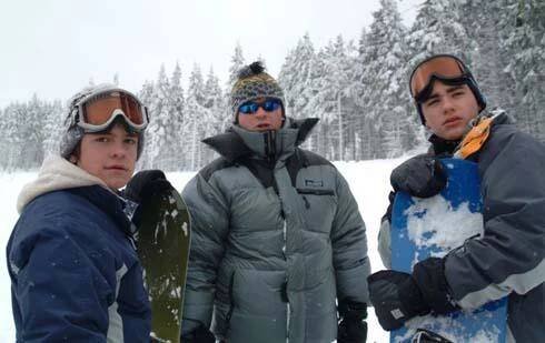 Snowboarďáci fotka