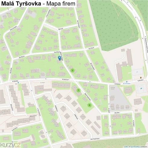 Malá Tyršovka - mapy | Kurzy.cz