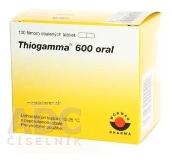 THIOGAMMA 600 ORAL  100X600MG Potahované tablety (Žaludek a střeva)