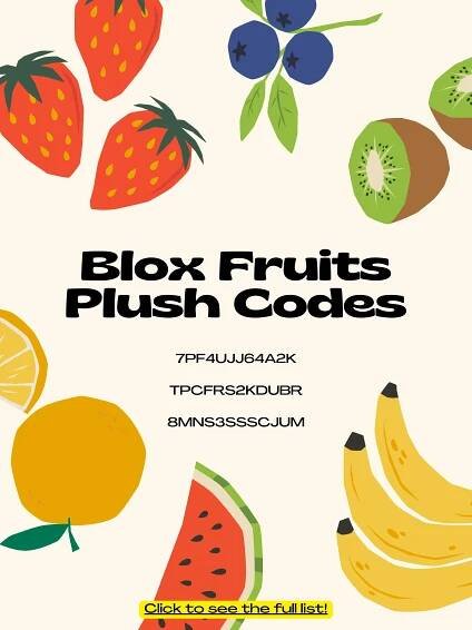 Blox Fruits plush codes