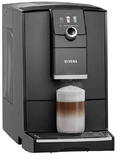 NICR 790 fully automatic coffee machine, black, side view