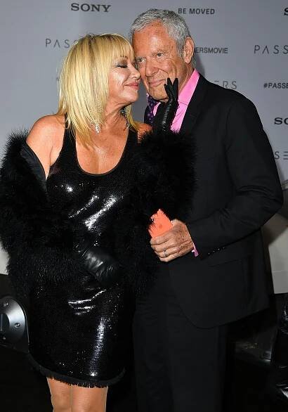 Suzanne Somers and Alan Hamel arrive at the Premiere Of Columbia Pictures' 