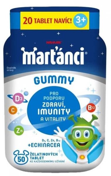 Marťánci Gummy Echinacea 50+20 ks
