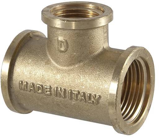 TDM mosazný T - kus redukovaný - 3/4" x 1/2" x 3/4" 506610341234