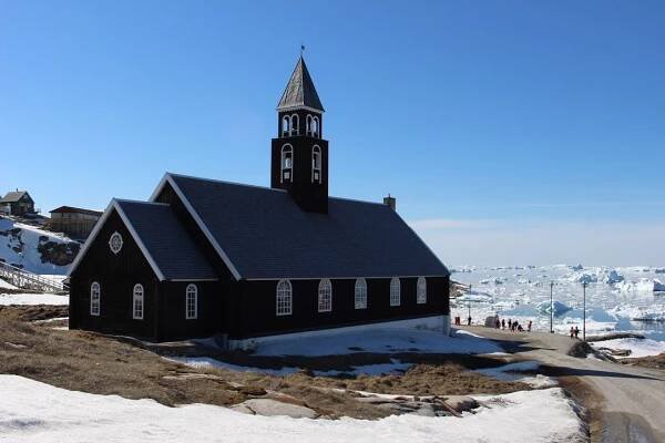 Dřevěný kostel v Ilulissat