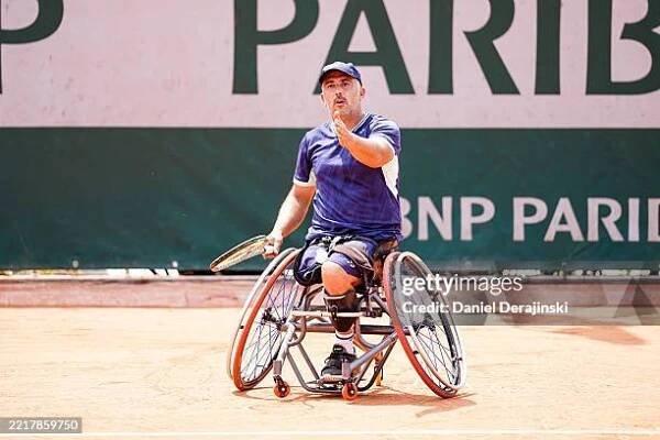 Nicolas CHARRIER of France competes in the Wheelchair Event during Roland Garros 2025 day 10 at Roland Garros on June 3, 2025 in Paris, France.