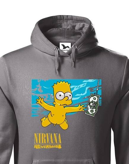 Pánská mikina pro fanoušky hudební skupiny Nirvana