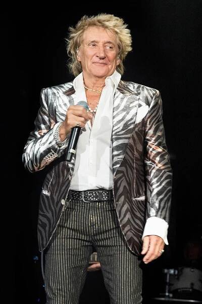 Rod Stewart performs at Huntington Bank Field on September 13, 2024 in Cleveland, Ohio.